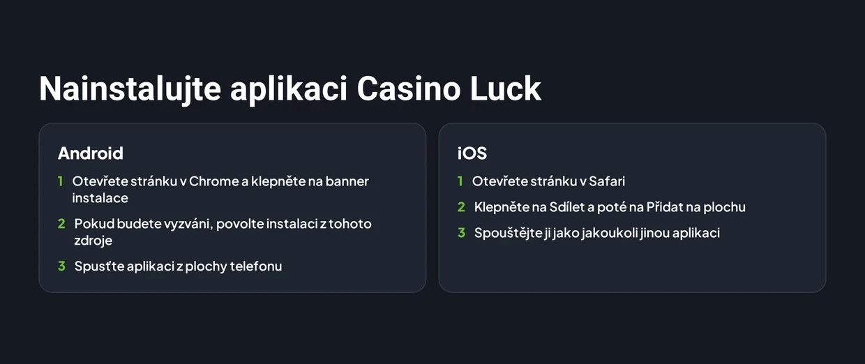 Postupujte podle kroků instalace
